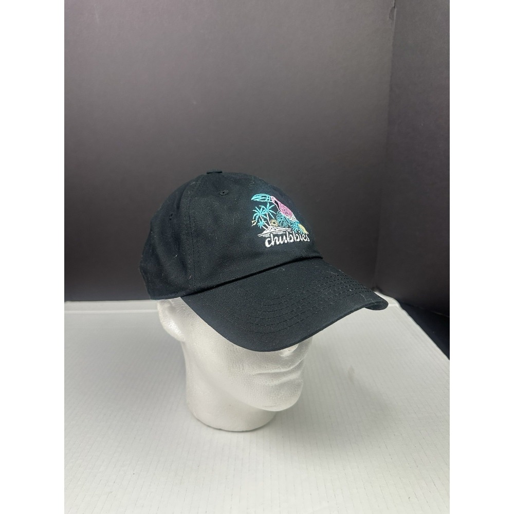 Chubbies Tropical Toucan Embroidered Hat Cap Adjustable Strap Baseball Black